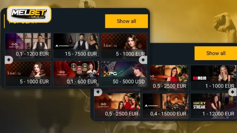 Exploring the World of MELBET Live Casino
